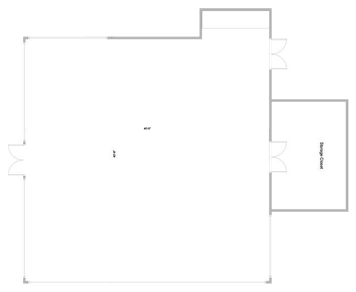 Aerial line drawing of Maris' lounge space.