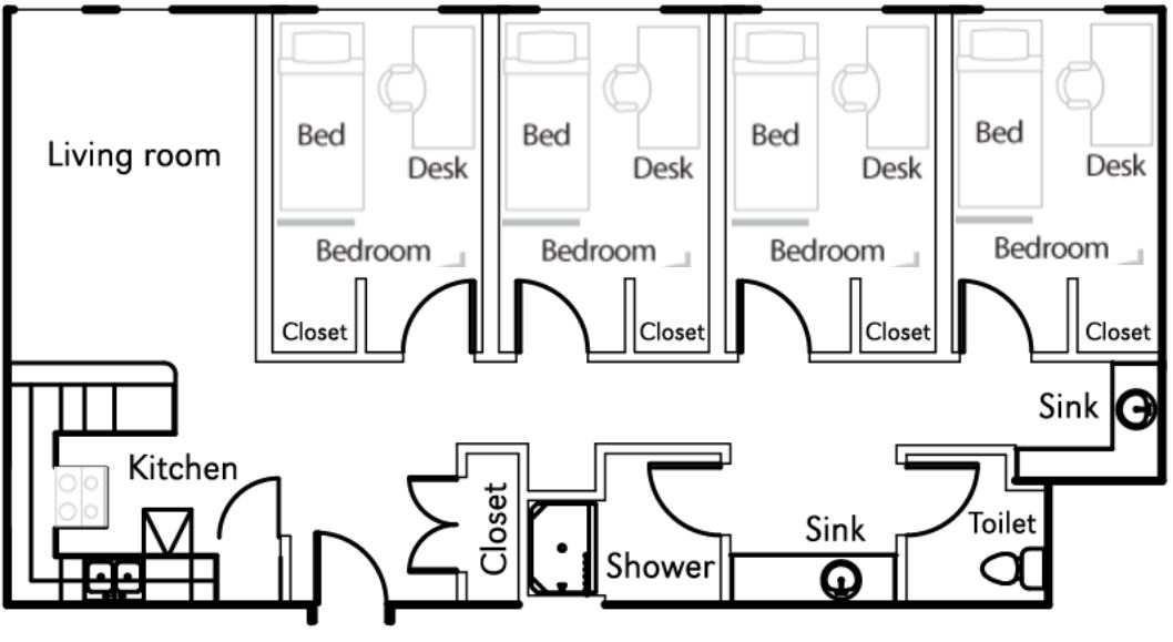Massengale Four Bedroom Apartment