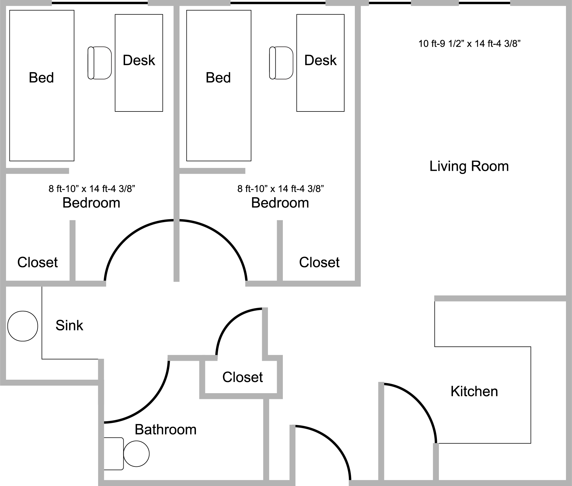 Massengale two bedroom apartment floor plan