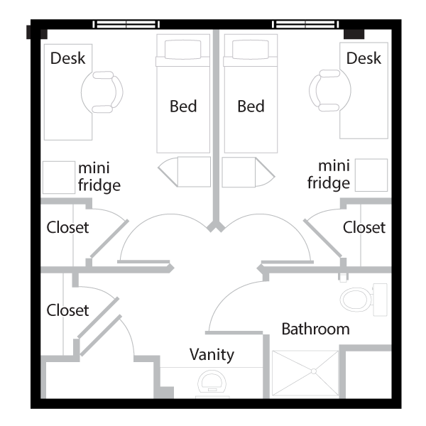 Kauffman Sophomore Floorplan