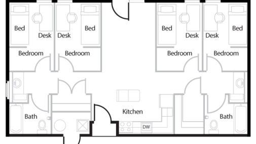 Village 4 bedroom floorplan